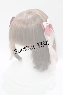 画像1: Amavel / アフタヌーンティーパーティリボンバレッタ  ピンク H-25-10-15-1064-CA-AC-NS-ZH