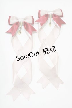 画像2: Amavel / アフタヌーンティーパーティリボンバレッタ  ピンク H-25-10-15-1064-CA-AC-NS-ZH