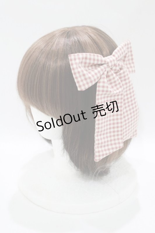 画像2: Maison de FLEUR / リボンバレッタ  ピンク H-25-10-15-1065-LO-AC-NS-ZH (2)