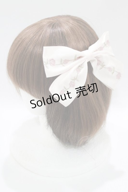 画像3: Maison de FLEUR / リボンバレッタ  ピンク H-25-10-15-1065-LO-AC-NS-ZH (3)