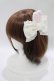 画像1: Angelic Pretty / リリカルバニーリボンバレッタ  オフ H-25-10-15-1067-AP-AC-NS-ZH (1)