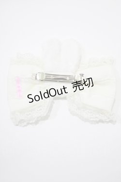 画像3: Angelic Pretty / リリカルバニーリボンバレッタ  オフ H-25-10-15-1067-AP-AC-NS-ZH