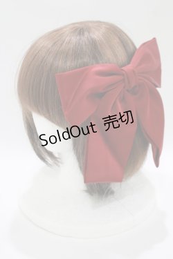 画像1: DearMyLove / ヒロインビッグリボンバレッタ  レッド H-25-10-15-1069-EL-AC-NS-ZH