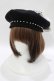 画像1: Swankiss / SX check ribbon beret  ブラック H-25-10-15-1079-CA-AC-NS-ZH (1)
