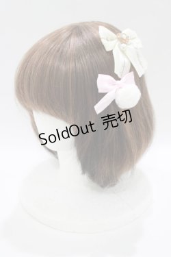 画像2: Amavel / Patisserie Porte Bonheurリボンクリップ  アイボリー/ピンク H-25-10-15-1082-CA-AC-NS-ZH