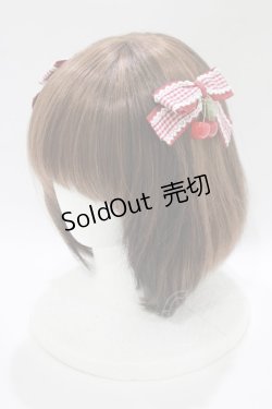 画像1: Amavel / ギンガムチェリーリボンクリップ   H-25-10-15-1085-CA-AC-NS-ZH