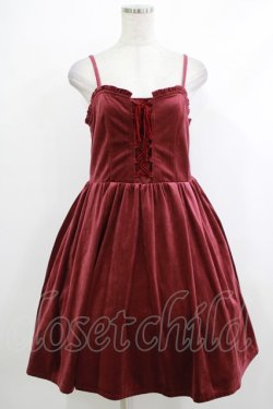 画像1: Ank Rouge / ベロアキャミワンピース M ボルドー H-25-10-15-1008-CA-OP-NS-ZH