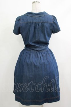 画像3: Franche Lippee / ウエストリボンワンピース M ブルー H-25-10-15-1014-LO-OP-NS-ZH