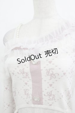 画像5: Ank Rouge / モノグラムニットワンピース M オフ/ピンク H-25-10-15-1020-CA-OP-NS-ZH