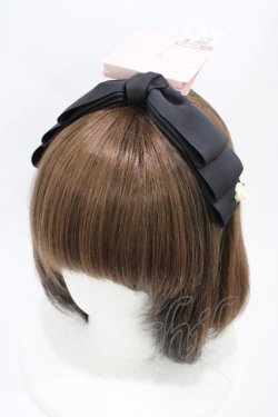 画像1: m petit by misako / NINA'sコラボ AM*NIリボンカチューシャ  ブラック H-25-10-15-002-LO-AC-NS-ZH