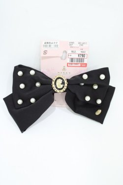 画像1: m petit by misako / AM*NIPLバレッタ  ブラック H-25-10-15-003-LO-AC-NS-ZH