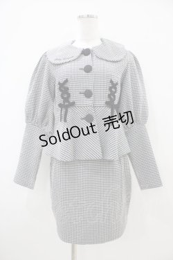 画像1: pium / 千鳥格子セットアップ Free ブラック H-25-10-15-028-0-OP-NS-ZH