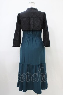 画像2: axes femme POETIQUE / ロータス刺繍チャイナワンピース M ブルーグリーン H-25-10-15-030-AX-OP-NS-ZH
