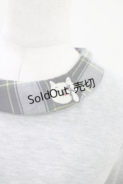 画像3: Franche Lippee / チェック襟カットソーワンピース FREE グレー H-25-10-15-032-LO-OP-NS-ZH