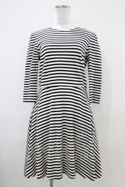 画像1: Franche Lippee / ボーダーワンピース M オフ H-25-10-15-033-LO-OP-NS-ZH