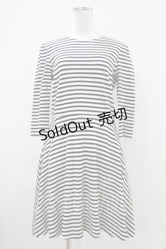 画像1: Franche Lippee / ボーダーワンピース M オフ H-25-10-15-033-LO-OP-NS-ZH (1)