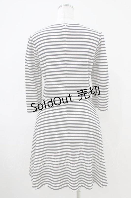 画像2: Franche Lippee / ボーダーワンピース M オフ H-25-10-15-033-LO-OP-NS-ZH (2)