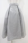 画像1: an another angelus / はしごリボン使いストライプフレアースカート Free BLACK×WH H-25-10-15-037-CA-SK-NS-ZH (1)