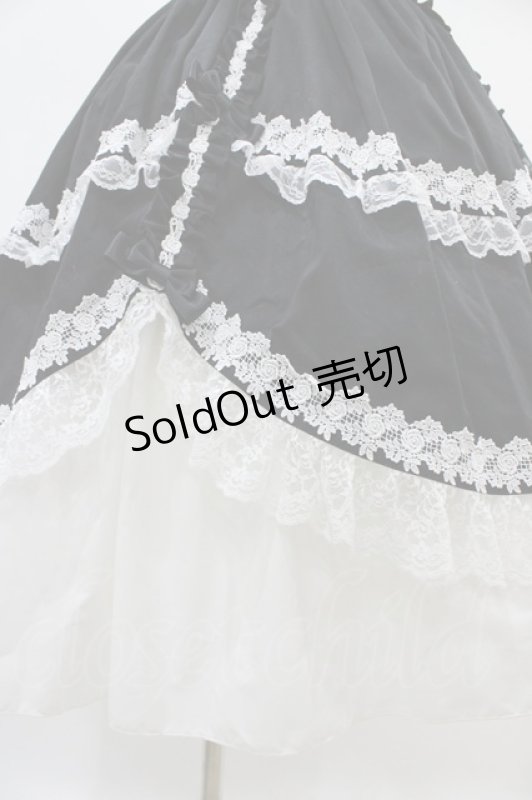 画像5: metamorphose / ケープ付きフリルジャンパースカート サイズ1 ブラック H-25-10-16-036-ME-OP-NS-ZH (5)