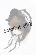 metamorphose / フリルブリム付ヘッドドレス  ブラック H-25-10-16-006-ME-AC-NS-ZH