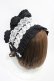 画像2: metamorphose / フリルブリム付ヘッドドレス  ブラック H-25-10-16-006-ME-AC-NS-ZH (2)
