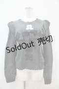 DearMyLove / モチーフフリルニットトップス L グレー H-25-10-16-059-EL-TO-NS-ZH