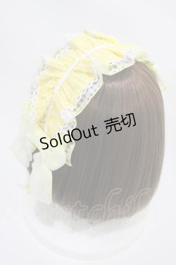画像2: metamorphose / マーガレットギンガムクリップ付きヘッドドレス  イエロー H-25-10-16-007-ME-AC-NS-ZH