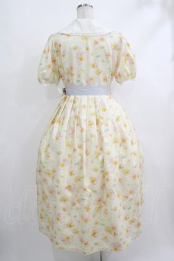 画像3: Melody BasKet / Blooming poppyフロントボタンワンピース M イエロー H-25-10-16-1004-LO-OP-KB-ZH