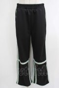 NieR Clothing / カラーラインジャージパンツ  黒 H-25-10-16-1038-PU-PA-KB-ZH