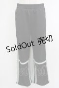 NieR Clothing / カラーラインジャージパンツ  黒 H-25-10-16-1038-PU-PA-KB-ZH