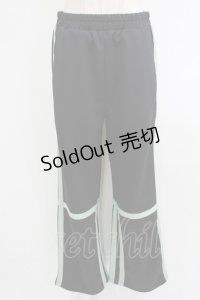 NieR Clothing / カラーラインジャージパンツ  黒 H-25-10-16-1038-PU-PA-KB-ZH