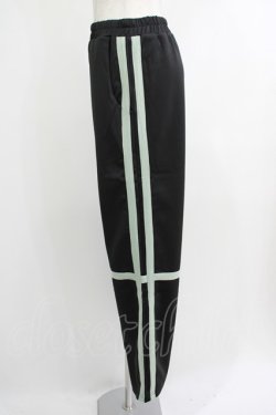 画像2: NieR Clothing / カラーラインジャージパンツ  黒 H-25-10-16-1038-PU-PA-KB-ZH