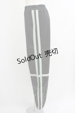 画像2: NieR Clothing / カラーラインジャージパンツ  黒 H-25-10-16-1038-PU-PA-KB-ZH