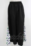 NieR Clothing / 2WAY SIDE ZIP WIDE PANTS  黒×白 H-25-10-16-1041-PU-PA-KB-ZH