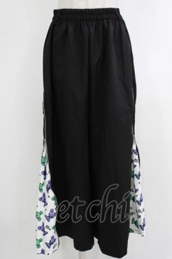 画像1: NieR Clothing / 2WAY SIDE ZIP WIDE PANTS  黒×白 H-25-10-16-1041-PU-PA-KB-ZH