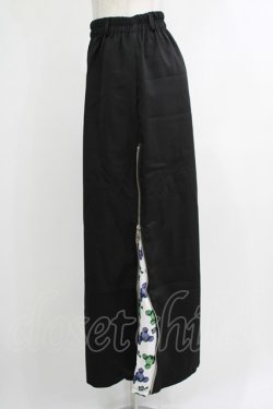 画像2: NieR Clothing / 2WAY SIDE ZIP WIDE PANTS  黒×白 H-25-10-16-1041-PU-PA-KB-ZH