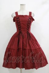 ATELIER PIERROT / Midnight Reverie gauzeジャンパースカート F ワイン H-25-10-16-1005-EL-OP-KB-ZH