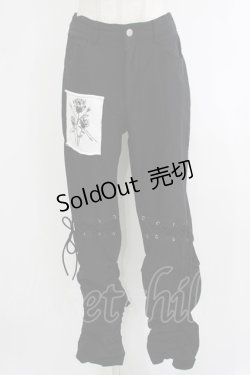 画像1: NieR Clothing / ギャザーパンツ  黒 H-25-10-16-1042-PU-PA-KB-ZH