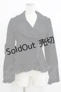 BPN / フリルライダースジャケット M 黒 H-25-10-16-1044-GO-JA-KB-ZH