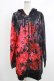 画像1: NieR Clothing / 総柄ZIPパーカー  黒 H-25-10-16-1045-PU-TO-KB-ZH (1)