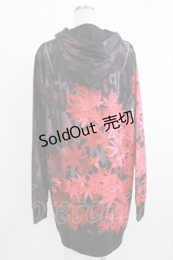 画像3: NieR Clothing / 総柄ZIPパーカー  黒 H-25-10-16-1045-PU-TO-KB-ZH