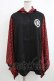 画像1: NieR Clothing / 着物風袖フードシャツ  黒×赤 H-25-10-16-1046-PU-BL-KB-ZH (1)