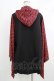 画像3: NieR Clothing / 着物風袖フードシャツ  黒×赤 H-25-10-16-1046-PU-BL-KB-ZH (3)