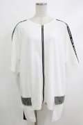 NieR Clothing / ZIP半袖カーディガン  白 H-25-10-16-1047-PU-TO-KB-ZH