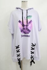 LISTEN FLAVOR / 禁断の果実レースアップビッグパーカーワンピ  LAVENDER H-25-10-16-1051-PU-OP-KB-ZT023