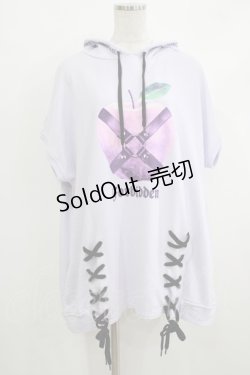 画像1: 【SALE】LISTEN FLAVOR / 禁断の果実レースアップビッグパーカーワンピ  LAVENDER H-25-10-16-1051-PU-OP-KB-ZT023