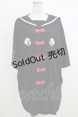 ACDC RAG / チャイナパンダワンピース  黒×赤 H-25-10-16-1054-PU-OP-KB-ZT136