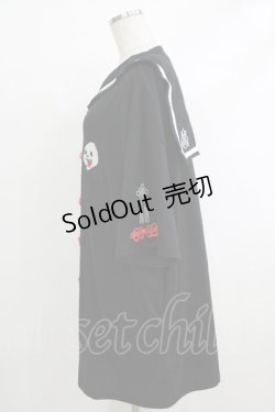 画像2: ACDC RAG / チャイナパンダワンピース  黒×赤 H-25-10-16-1054-PU-OP-KB-ZT136