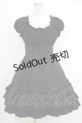 BPN / フロッキー切替コルセットデザインワンピース M 黒 H-25-10-16-1006-GO-OP-KB-ZH