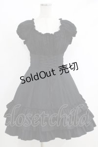 BPN / フロッキー切替コルセットデザインワンピース M 黒 H-25-10-16-1006-GO-OP-KB-ZH